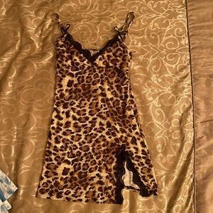 Empty Soda Cheetah Print Mini Dress